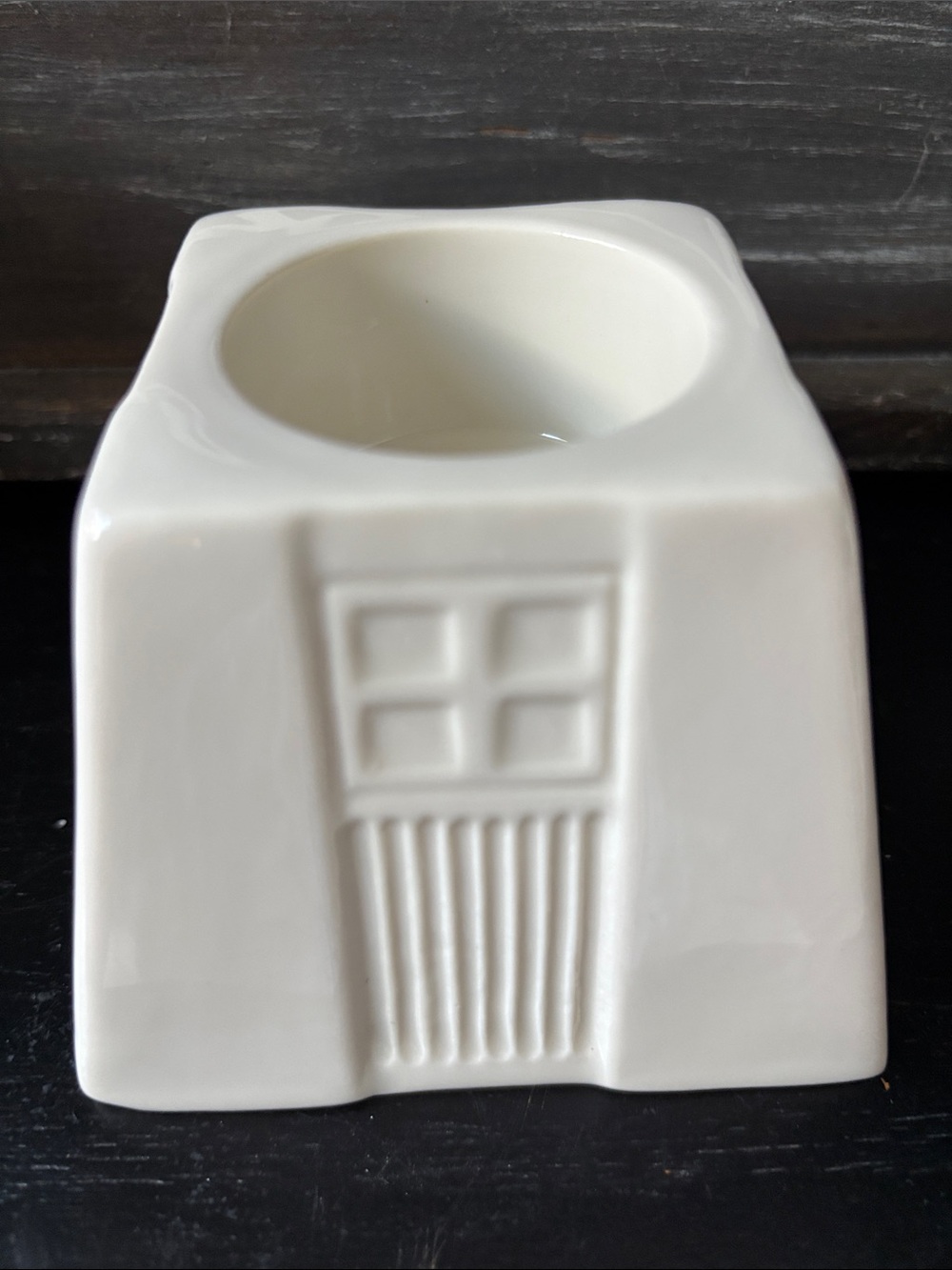 Belleek Ireland porcelain pyramid inspired votive tealight holder